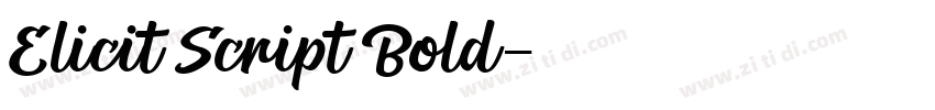 Elicit Script Bold字体转换